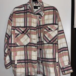 Zara Like Brand New Plaid Shirt Jacket
